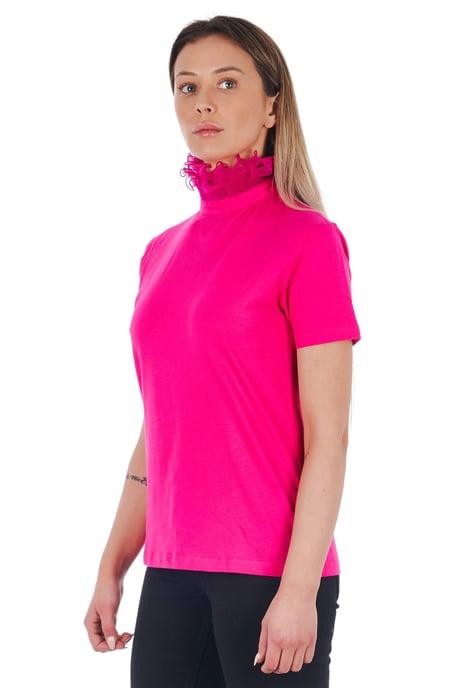 Frankie Morello Pink Cotton Tops  T-Shirt