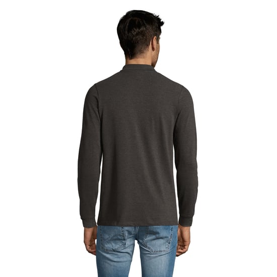 SOLS - "Perfect" Poloshirt für Herren Langärmlig (Dunkelgraue Melange) - Image 2