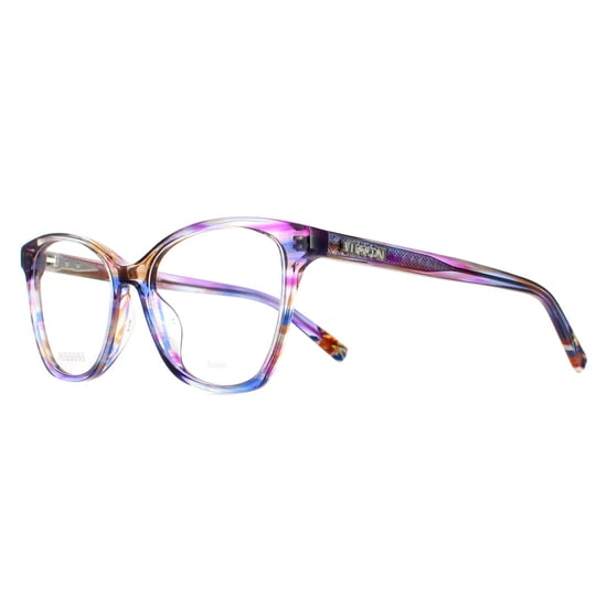 Missoni Square Womens Transparent Striped Purple Glasses