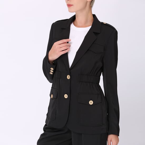 Safari-Blazer mit geraffter Taille - Image 2
