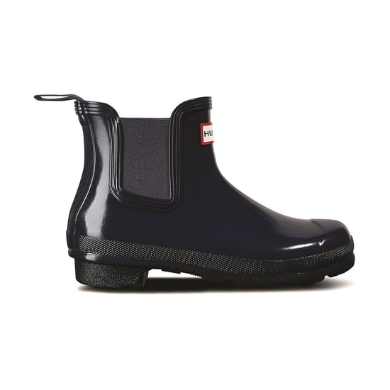 Hunter Original Chelsea Gloss Gummistiefel Damen Navy Wellington Boots - Image 3