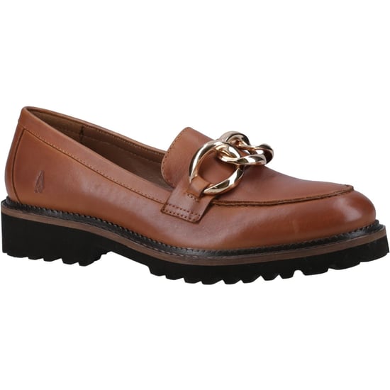 Hush Puppies Gianna Leder Damen Tan Loafers - Image 1