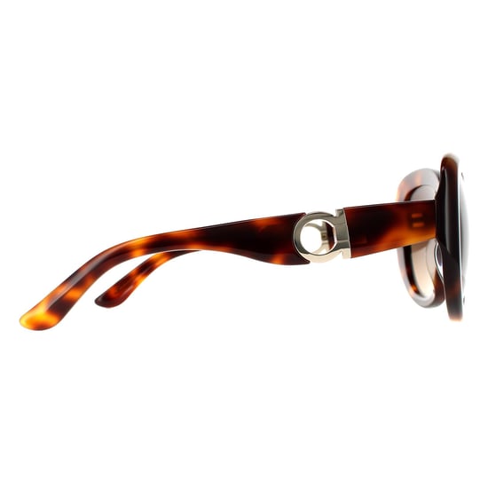 Salvatore Ferragamo Oval Damen Schildkröte Braun Gradient Sonnenbrille - Image 4