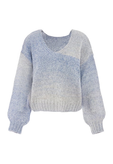 Mymo Zur Seite fahren Damen Blau Wollweiss - Image 1
