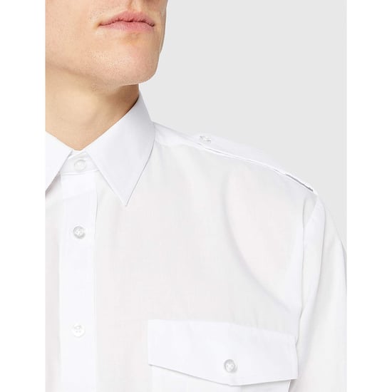 Premier Herren Hemd Pilot, kurzärmlig (Weiß) - Image 5