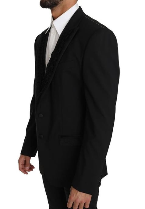 Dolce & Gabbana Herren Schwarz Wolle MARTINI Torrero Blazer Jacke - Image 4