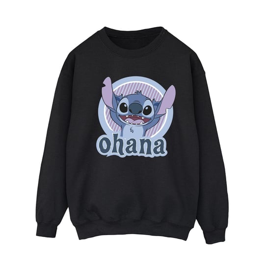 Disney Womens/Ladies Lilo And Stitch Ohana Circle Sweatshirt (Black)