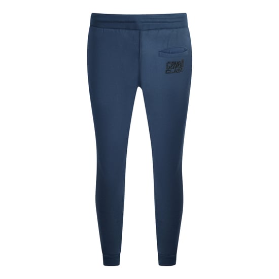 Cavalli Class Print-Logo Navyblaue Jogginghose - Image 2