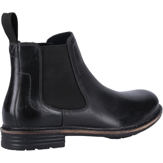 Hush Puppies Justin Chelsea Leder Herren Schwarz Stiefel - Image 2
