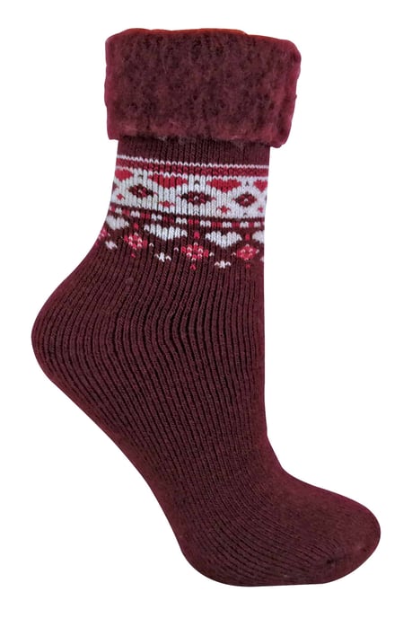 Sock Snob Damen Turn Over Top Warme Thermo-Winter-Nordic-Bettsocken - Image 1