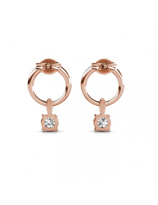 Octavia Ohrringe - Roségold und Kristall - Image 5