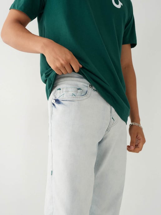 Ricky Single Needle Straight Jean 34In in Fresco Light Wash