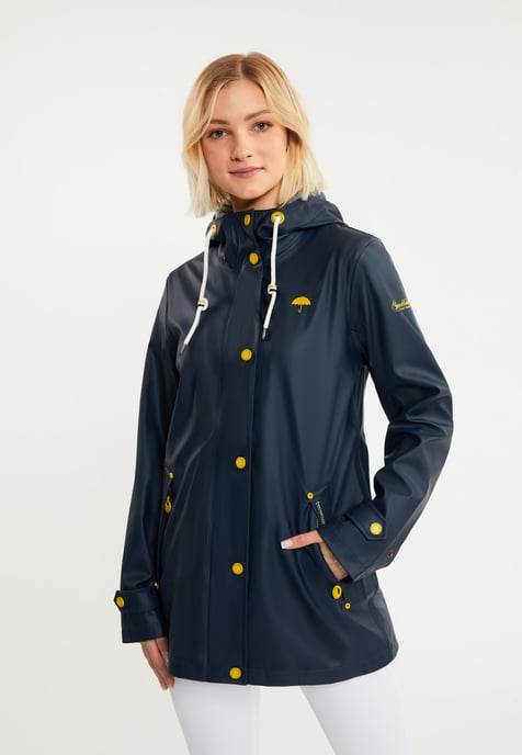 Schmuddelwedda Regenjacke Damen marinegrau melange - Image 3