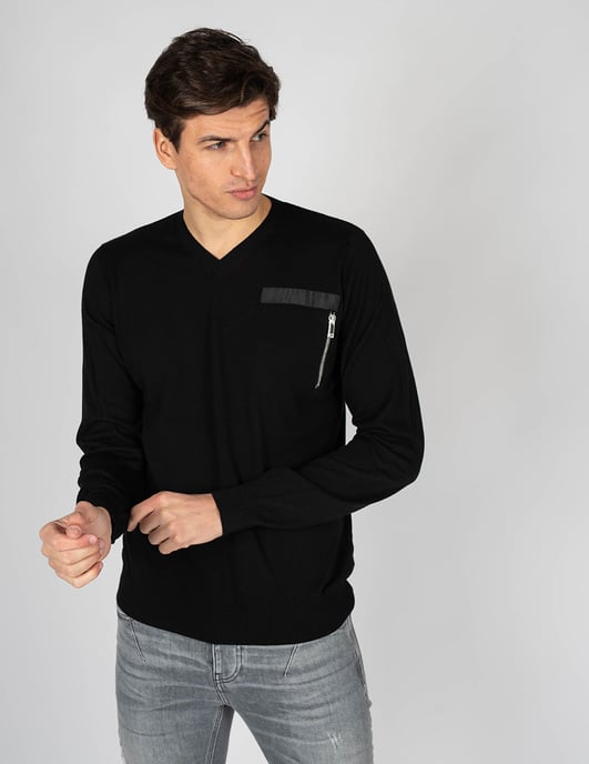 Les Hommes Pullover V-neck Herren schwarz - Image 3