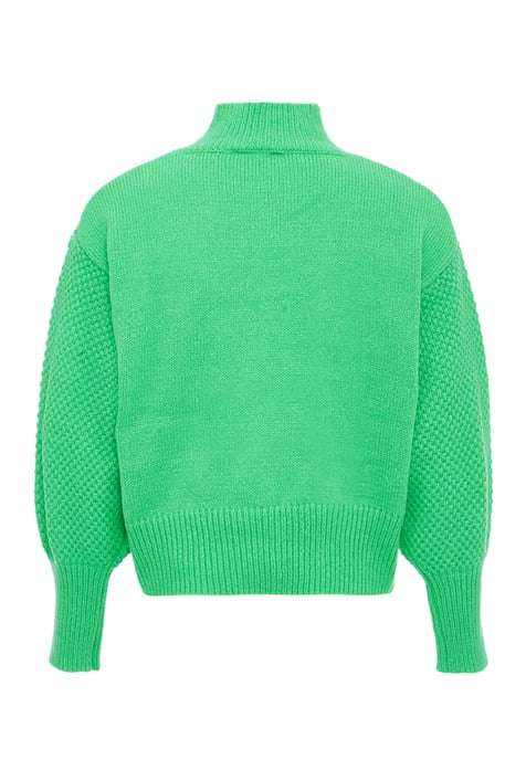 Mymo Pullover mit Blumenstick Damen grün - Image 2