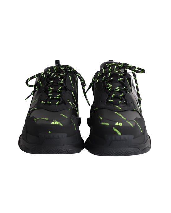 Balenciaga Triple S Allover-Logo in Schwarz Synthetik - Image 2