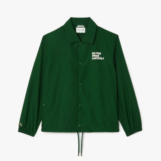 Men's Lacoste Lightweight Showerproof Ripstop Coach Jacket in Green