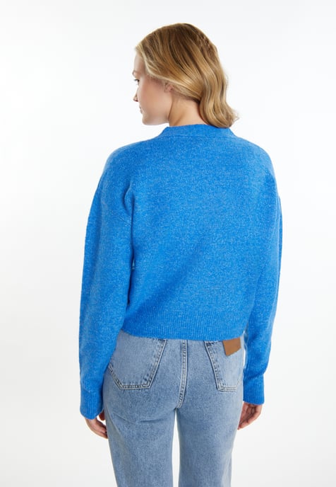 Mymo Strickcardigan Damen Himmelblau - Image 4