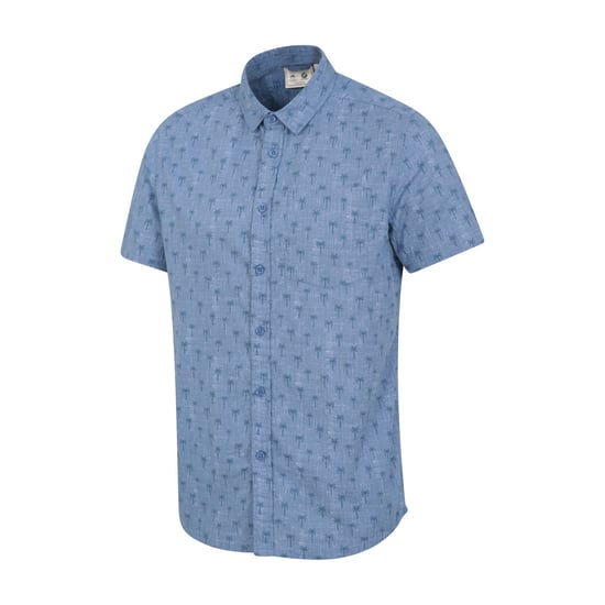 Mountain Warehouse Mens Preston Illustration Palm Tree Shirt (Blue)