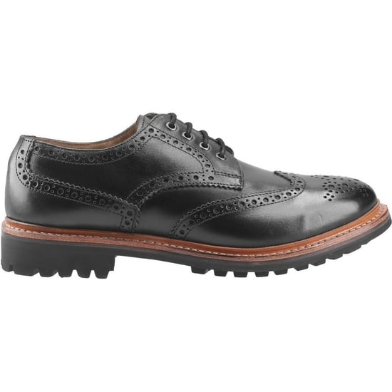 Cotswold Mens Quenington Commando Lace Up Dress Lederschuh (Schwarz) - Image 3