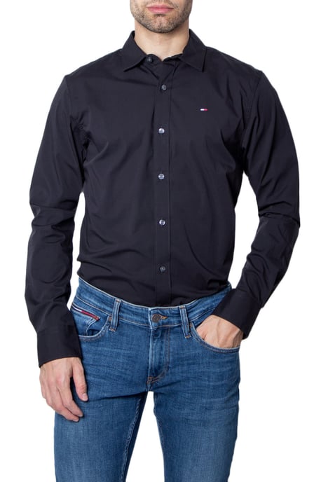 Tommy Jeans TJM Original Herrenhemd Schwarz Baumwolle. Authentische Tommy Jeans Kleidung - Tommy Jeans Streetwear/Sportswear Design - Tommy Jeans für Männer - Tommy Jeans Hemd in der Farbe Schwarz passt perfekt zu Ihrem restlichen Garderobe - Material Bau - Image 1