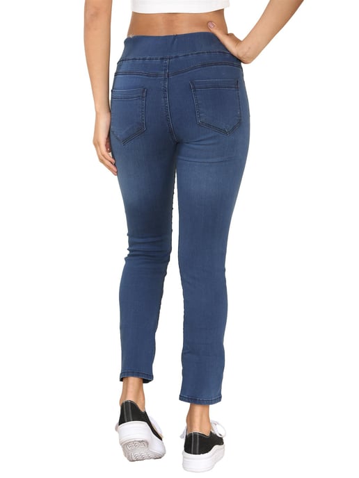 Enzo | Damen Jeans mit breiterer Taille - Blau - Image 3