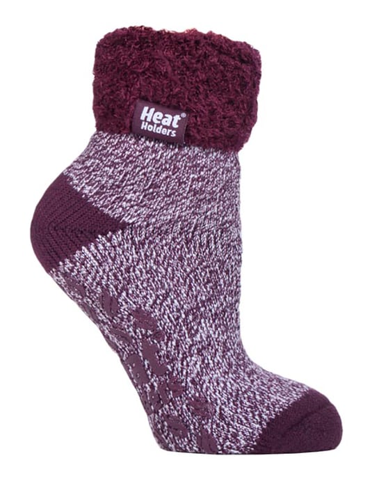 Rutschfeste, niedrig geschnittene Thermo-Slipper-Bettsocken für Damen mit Griffen - Image 1