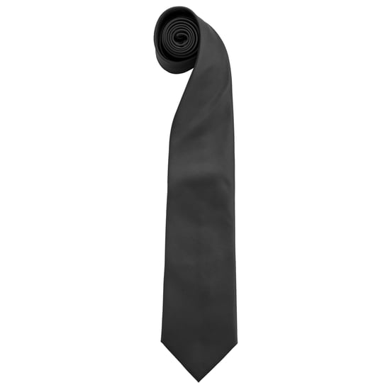 Premier Mens “Colours” Plain Fashion / Business Tie (Black)