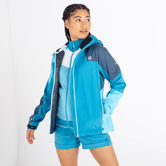 Dare 2B Womens/Ladies Checkpoint III Recycled Waterproof Jacket (Capri Blue/Crystal Seas)