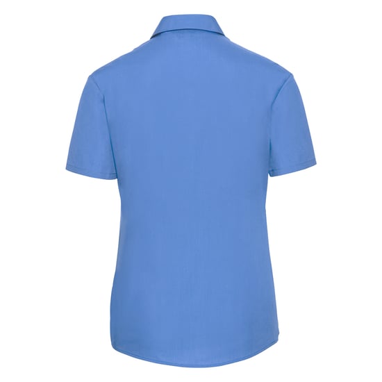 Russell Collection - "Classic" Hemd Pflegeleicht für Damen kurzärmlig (Business-Blau) - Image 2