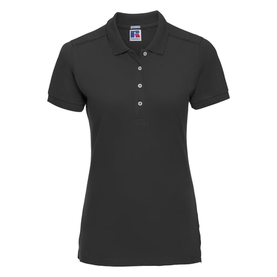 Russell Damen Stretch Polo-Shirt, Kurzarm (Schwarz) - Image 1