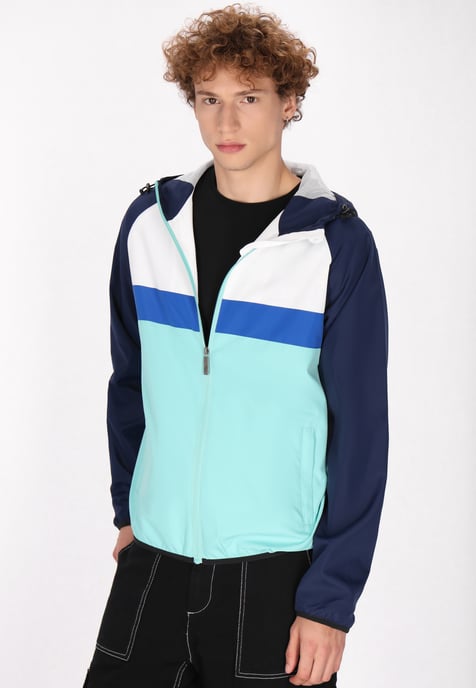 Mo Anorak Herren Türkis Colorblock - Image 3