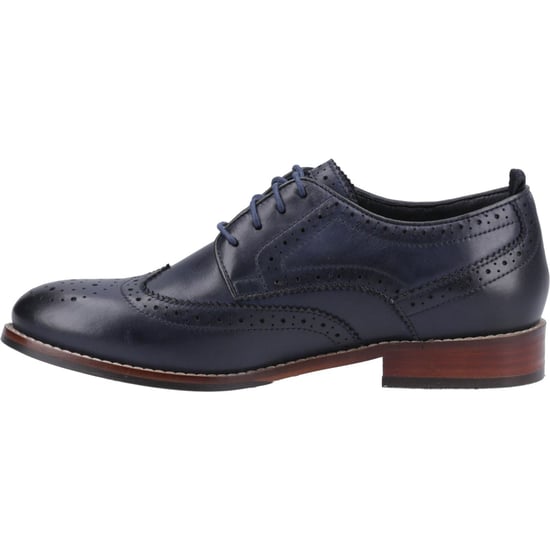 Hush Puppies Natalia Leder Damen Navy Brogues Schuhe - Image 4