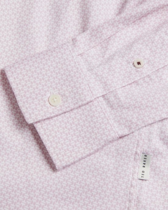 Ted Baker Faenza Mens Long Sleeve Geometric Shirt