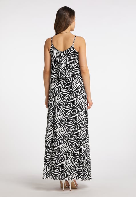 faina ladies maxi dress with zebra print nelice