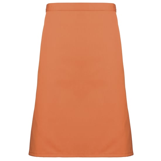 Premier Ladies/Womens Mid-Length Apron (Pack of 2) (Terracotta)