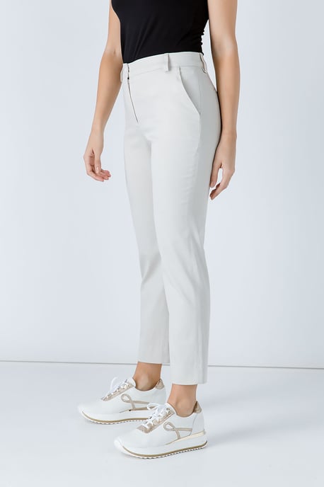 Sandfarbene angepasste Stretch-Hose - Image 5