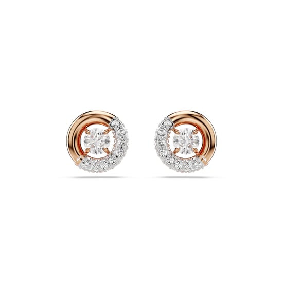 Swarovski 'Dextera' Damen Ohrstecker aus vergoldetem Metall - Rose 5692258 - Image 1