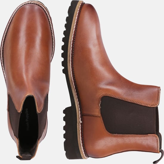 Hush Puppies Gwyneth Chelsea Wildleder Damen Tan Stiefel - Image 6