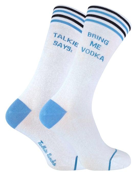 TALKIE SOCKS - Unisex Baumwolle Neuheit Bring Me Beer & Vodka Socken - Image 1