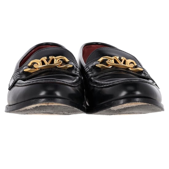 Valentino VCHAIN Slipper aus schwarzem Leder - Image 2