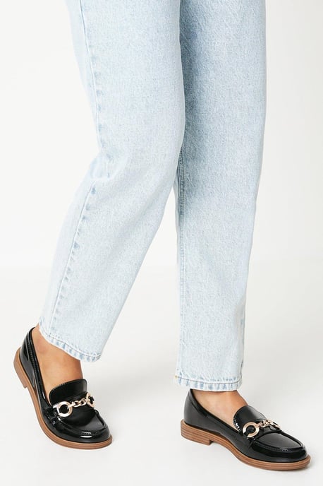Lilli Patent Snaffle Apron Front Loafers