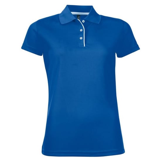 SOLS Womens/Ladies Performer Kurzarm-Pique-Poloshirt (Königsblau) - Image 1