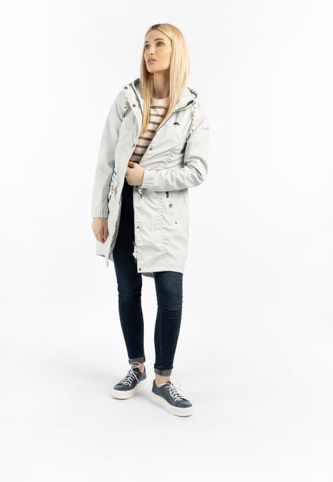 Schmuddelwedda Regenmantel Damen Grauweiss-280 - Image 2