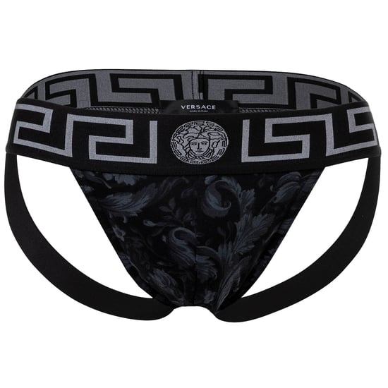 Versace Stretch Organic Jersey Barocco All Over Jockstrap - Image 1