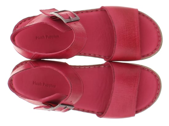Hush Puppies Damen Sandalen Niedriger Keil Ellie Leder Schnalle Rosa - Image 6