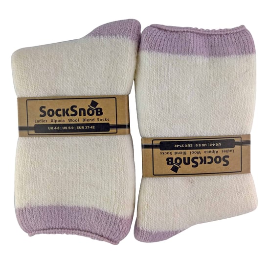 Damen Alpaka Wolle Blend Thermal Slipper Bettsocken mit Greifern - Image 2