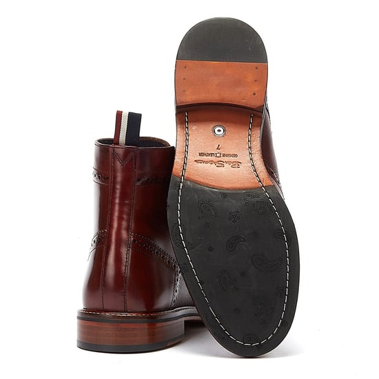 Ben Sherman Alfred Brogue Herren Burgundy Stiefel - Image 4