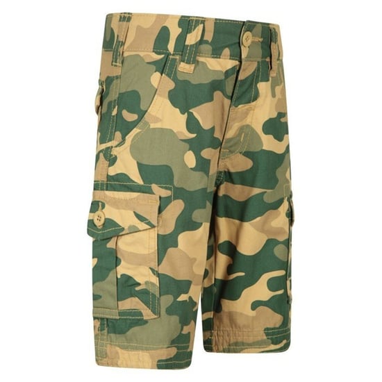 Mountain Warehouse Childrens/Kids Camo Cargo Shorts (Hellbeige/Grün) - Image 3