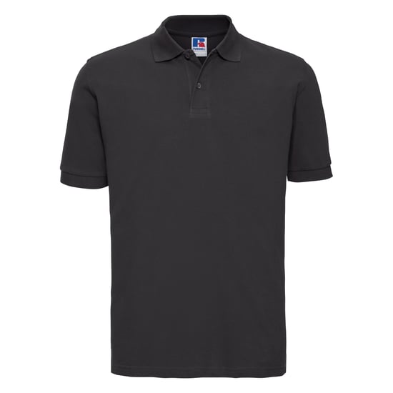 Russell Herren 100% Baumwolle Kurzarm-Poloshirt (Schwarz) - Image 1